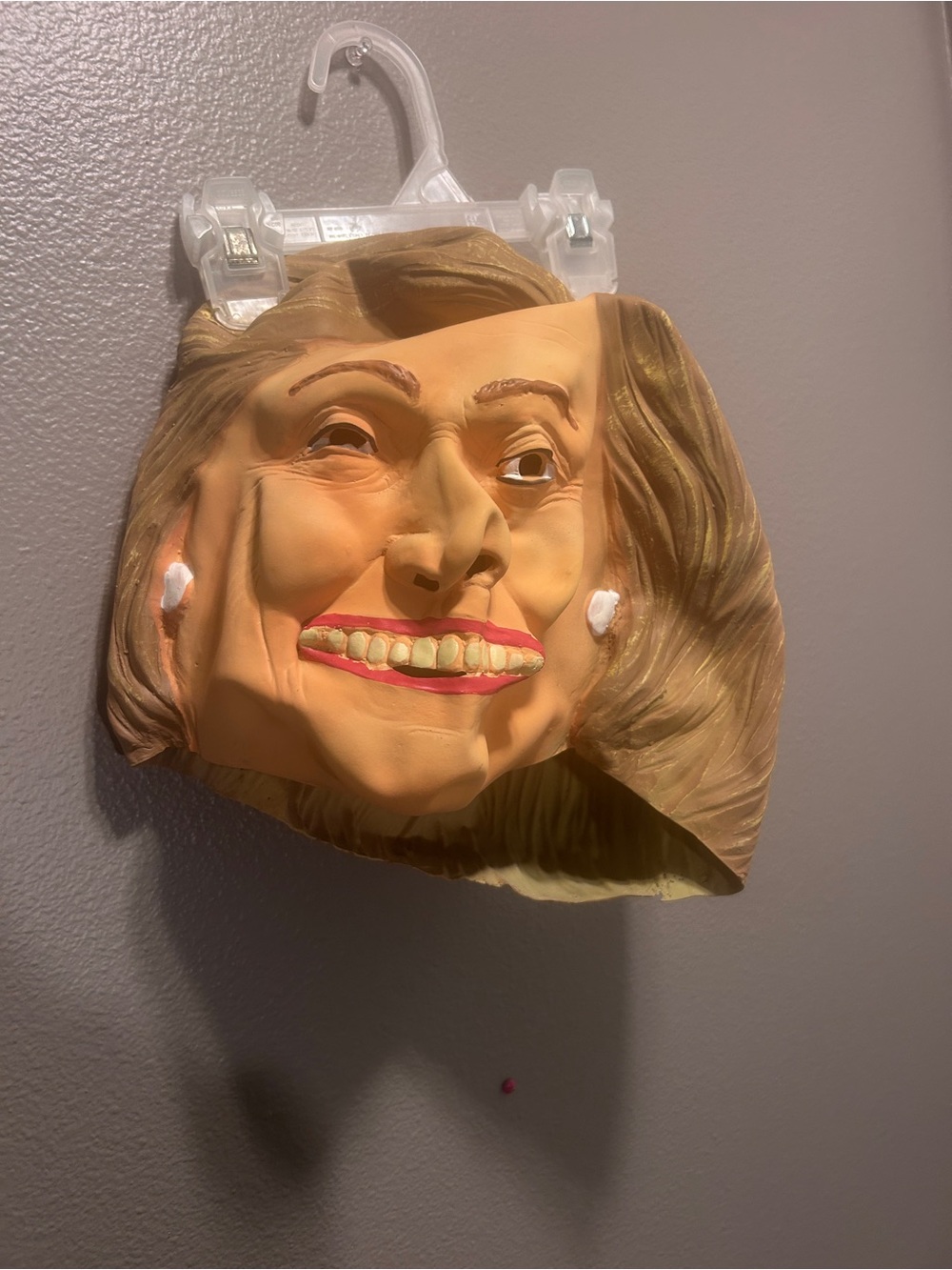 Vintage Hillary Clinton Latex Costume Mask Rubies Political Satire Halloween